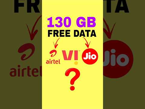 Thumbnail for 130 GB free data for one year #tech #airtel #jio #tricks #shorts #smartphone #vi #facts - video