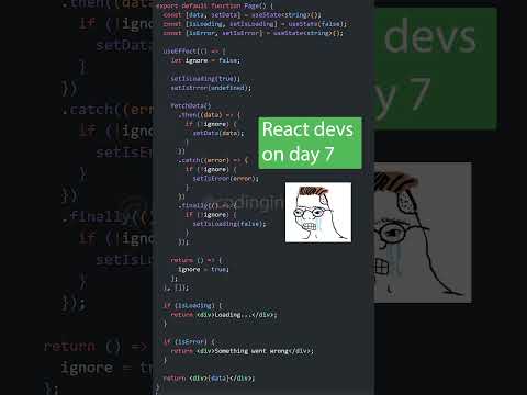 Thumbnail for 3 Levels Of React Developers #reactjs #reactdevelopment #reactjsdeveloper #webdevelopment - video