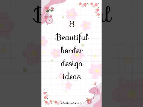 Thumbnail for 8 beautiful border design ideas! 🫐🌷✨ #border #design #ideas #aesthetic #beautiful - video