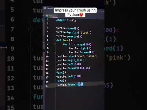 Thumbnail for Impress your crush using Python Code ❤️ - video