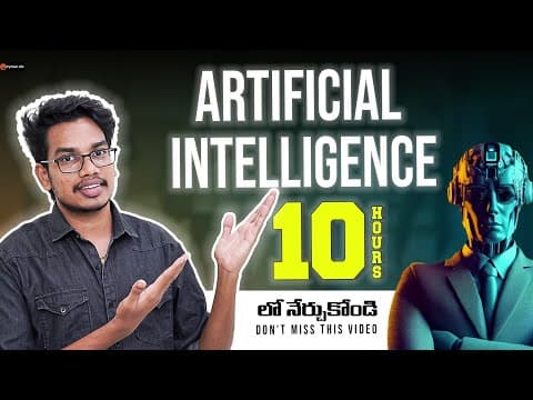 Thumbnail for Artificial Intelligence in Telugu | Artificial Intelligence tutorials in Telugu | Ai in Telugu - video
