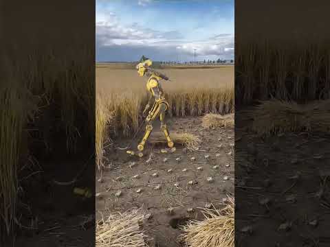 Thumbnail for Robots Harvesting Rice Artificial Intelligence Robots can also work to harvest rice, which is grea - video