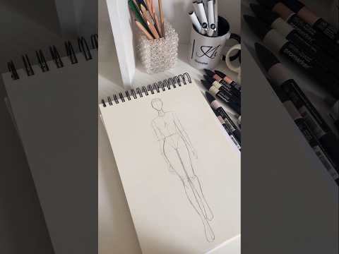Thumbnail for How to draw a figure for fashion designing#tutorial #fashion #design #shorts - video