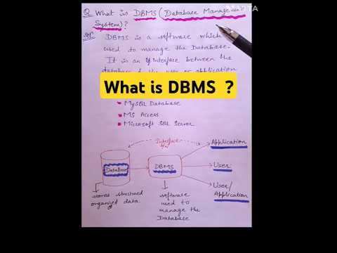Thumbnail for What is DBMS ? #computerawarenes #dbms #dbmstutorials #database #data #important #bca #mca #computer - video