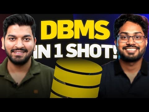 Thumbnail for Complete DBMS in 1 Video (With Notes) || For Placement Interviews - video